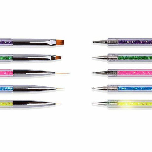 5pcs Nail Art Accessories Gel Design Pen Painting Polish Brush Drawing Tools Set