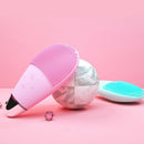 Pink Silicone Cleansing Instrument Electric Face Washer Five-Speed Adjustin