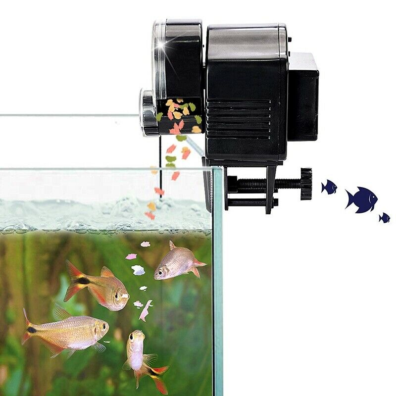 2X(Automatic Fish Feeder Aquarium Feeder Fish Food Vacation Feeder Auto Fee
