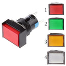 5x Square Shape LED Illuminated Push Button DC 12V Switch fit for contactor Red