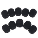 10X Practical Small Black Microphone Headset Windscreen Sponge Foam Mic Cover  Z