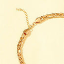 Multi Layer Coin Necklace Emerald Pendant Women Street Punk Clavicle Chain