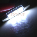 10X White T6 29mm 3-LED 5050 SMD Bulb For Car Sun Visor Vanity Mirror Fuse Light