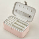 Jewelry Box Multi-Layer Portable Jewelry Storage Box PU Creative Pink Jewel