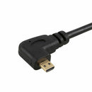 Left-Angled Micro-HDMI to HDMI Male Cable Stretched Length for Cameras