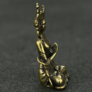 Chinese Collection Old Asian Brass Guanyin Tara Godness Exquisite Statue Gift
