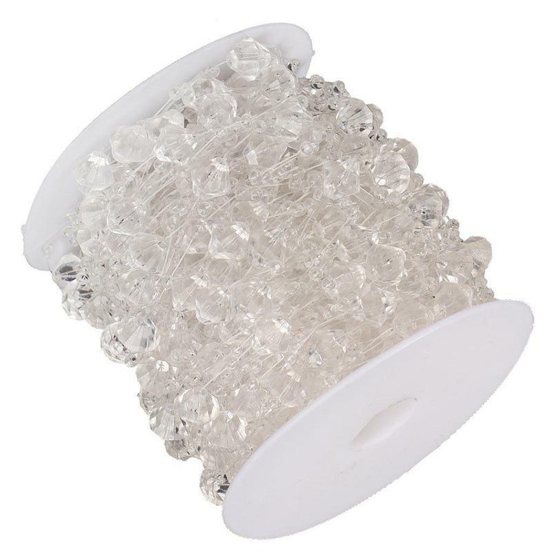 1 Roll of Crystal Beads Strands Chain Garland for Party Wedding Decor 30m