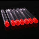 10pcs Clear Plastic Test Tube Bottle with Randomly Coloured Stopper 12x100mm