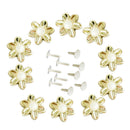 10Pcs Flower Rivet Stud Screw for Wallet Coat Jeans Bags Accessories