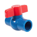 2pcs 20mm Full Port Non slip Handle Lever PVC Ball Valve Blue Red