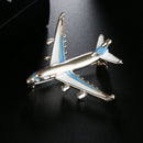 Aircraft Plane Brooch Badge Jacket Lapel Women Men Coat Shirts Pins (Blue) A
