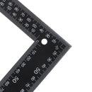 Black Tempered Stainless Steel Measuring Square Ruler DIY Leather Sewing Too Cy