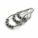 14 pcs x Shower Curtain Hooks Rings Roller Balls Chrome Stainless Steel Rus M6N1