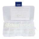 250Pcs White Nylon Washer Flat Washer Assortment Kit M2 M2.5 M3 M4 M5 M6 M8