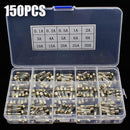 150pcs Set 5x20mm Quick Blow Glass Tube Fuse Assorted Kits Fast-blow Glass Fuses