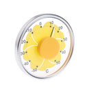 3 Inch Yellow Flower Round Thermometer Transparent Window Hanging Temperature