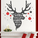 4pcs Merry Christmas Wall Stickers Elk Self-adhesive PVC Removable Decals A