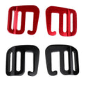 4 Pcs 1'' G Hook Outdoor Webbing Buckle Carabiners Hardware 25mm Black Red