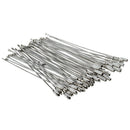 50pcs Stainless Steel Screw Locking Wire Keychain Cable Keyrings Key Holder A6S2