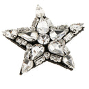 Star Glass Beaded Rhinestone Patch Embroidery Sew on Applique Clothes Decor