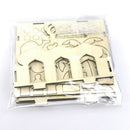 Log Wood Muslim Islam Castle Ornament Eid Mubarak Ramadan Home Party Craft  B8C1