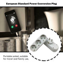Portable 3 Socket 16A 250V EU Plug 1 to 3 Socket Adapter Converter Outlet