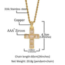 Cross Pendant Necklace Men / Women Hip Hop Sparkling Street Dance Rap Men's