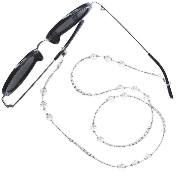 New Clear Beaded Beads Eyeglass Reading Glasses Chain Holder Rope for Sport