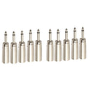 10X XLR 3-pin Male to 1/4-Inch Male Socket Audio Adapter Converter Connector