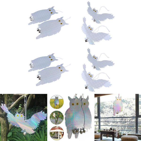 8 Pieces Reflective Bird Repellent Owl - Attractive Decoy Will Keep Nuisance