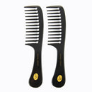 2 Pcs Hairstyle DIY Wide Tooth Plastic Curly Hair Care Handgrip Comb 9"