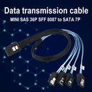 Internal Mini SAS SFF-8087 36P Host to 4 SATA 7P Target Forward Breakout Cables