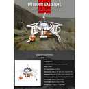Wind proof outdoor gas burner camping stove kitchen cylinder propane grillJ Ew