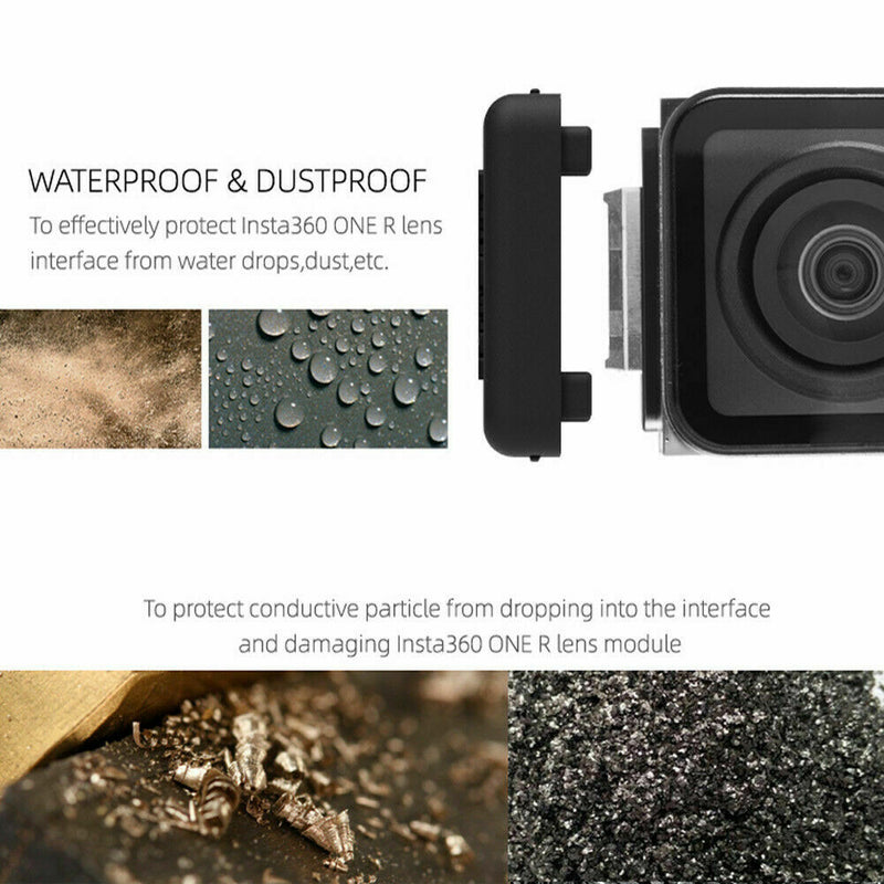 2PCS Dustproof Soft Silicone Lens Protective Cover For Insta 360 One R 4K Camera