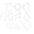 10pcs Stainless Steel Biscuit Mold Christmas Set Cake Cutter Tools