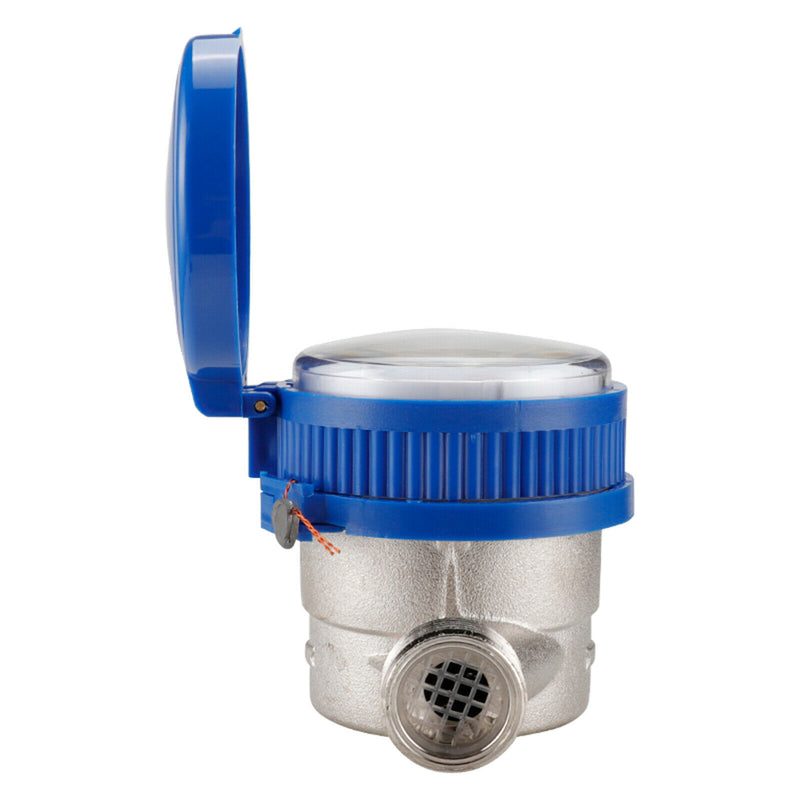 Cold Water Meter Water Flow Measure 1/2" BSP with Fittings Home, Garden
