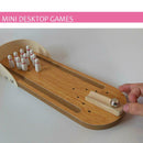 Wooden Mini Bowling Family Interactive Toys Set Entertainment Finger Board Game