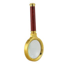 60mm Diameter 4X Optical Lens Rosewood Handle Magnifying Glass S7B4
