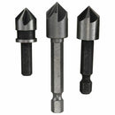 5pc Industrial 5 Flutes Countersink Drill Bit Set Wood 45 Steel Working Cha W7C2