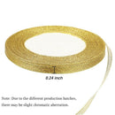 5 Rolls Glitter Ribbons, 0.24 Inch 25 Yards Metallic Ribbons for Crafters G I7R4
