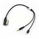 For Audi MMI AMI MDI Music Interface Cable Charger Connector 3.5MM AUX Adap