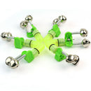 6 pcs Fishing Rod Tip LED Light Clip Twin Bells Fish Bite Alarm