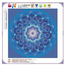 5D DIY Blue Flower Full Drill Round Diamond Painting Embroider Cross Stitch