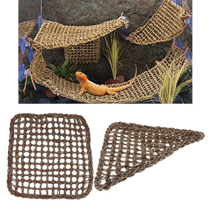 Set of 2 Reptile Corner Hammock Bed Seaweed Lounger Reptile Swing Bed