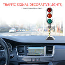Car Ornaments Mini LED Traffic Lights Signals Auto Interior Decoration (A) A