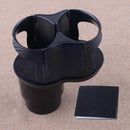 Car Water Cup Holder Cover Insert Carbon Fiber Center Console Drinking Bottle