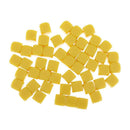 50pcs Round Edge Blank Dices D6 Six Sided RPG Gaming Dice Gift Yellow