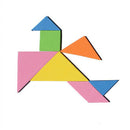 1 set Rainbow Color EVA Tangram DIY Foam Puzzle Kids Brain Educational J Gw