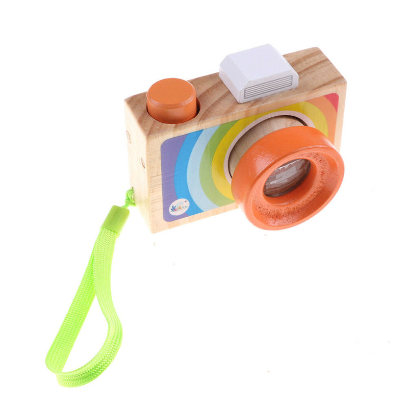 Kids Wooden Toys Camera Kaleidoscope Educational Magic Kaleidoscope Childre 3C