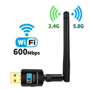 Dual Band WiFi Adapter 600mbps 2.4GHz/5.8GHz LAN Card Net-work Card for Desktop